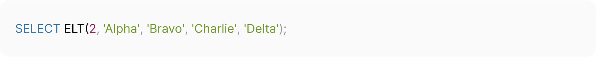 ELT() 具体例