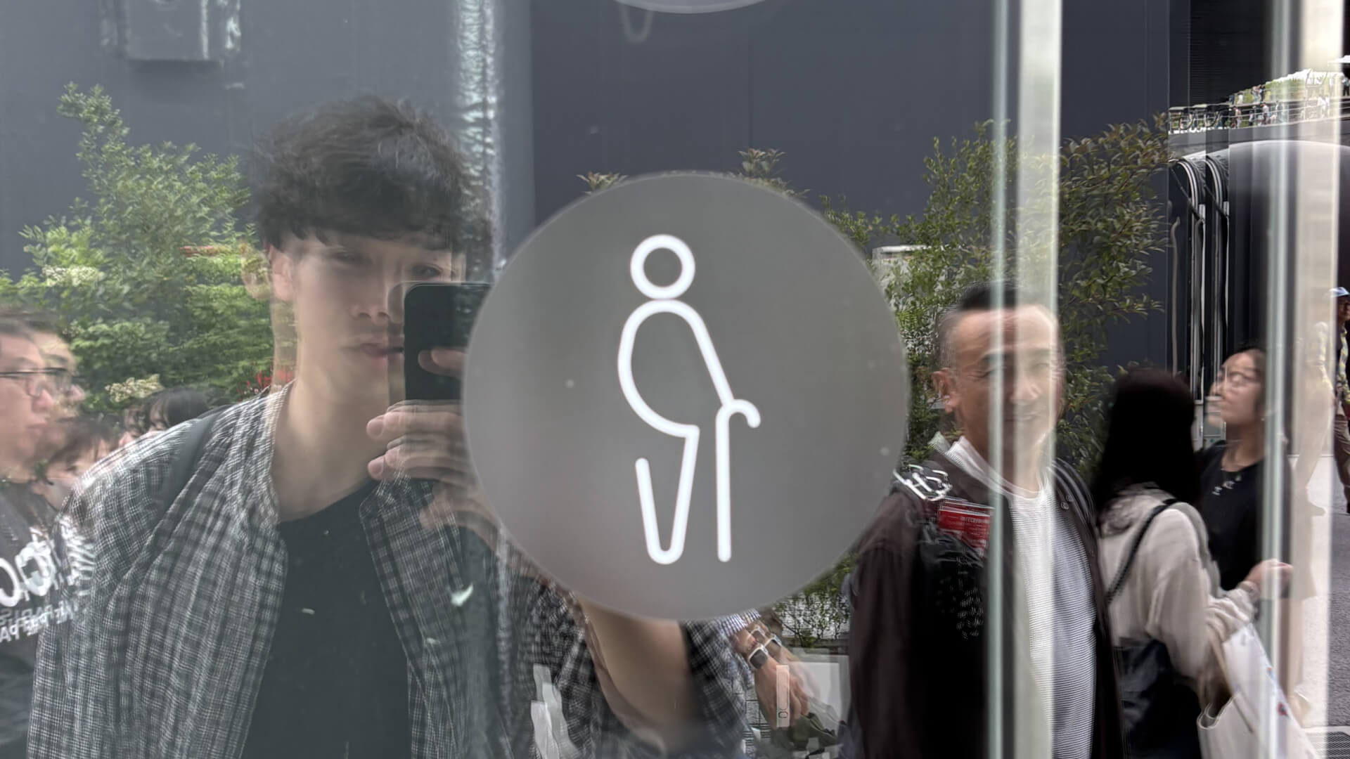一筆書き風のピクトグラムの写真