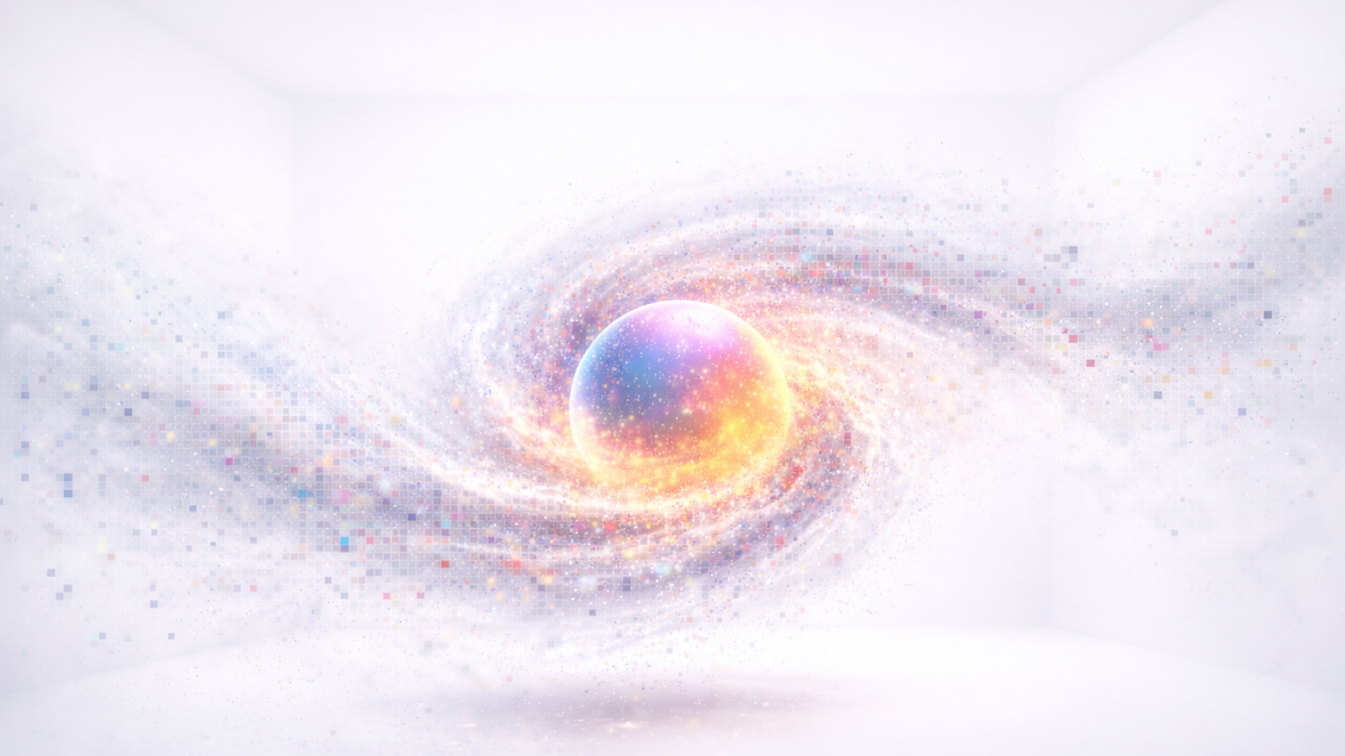 AIで作成した、バランスを調整して、ノイズのエフェクトを意識させたイメージの画像